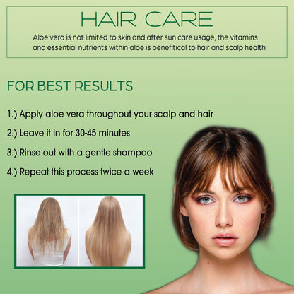 Green Leaf Naturals aloe vera gel for hair care application