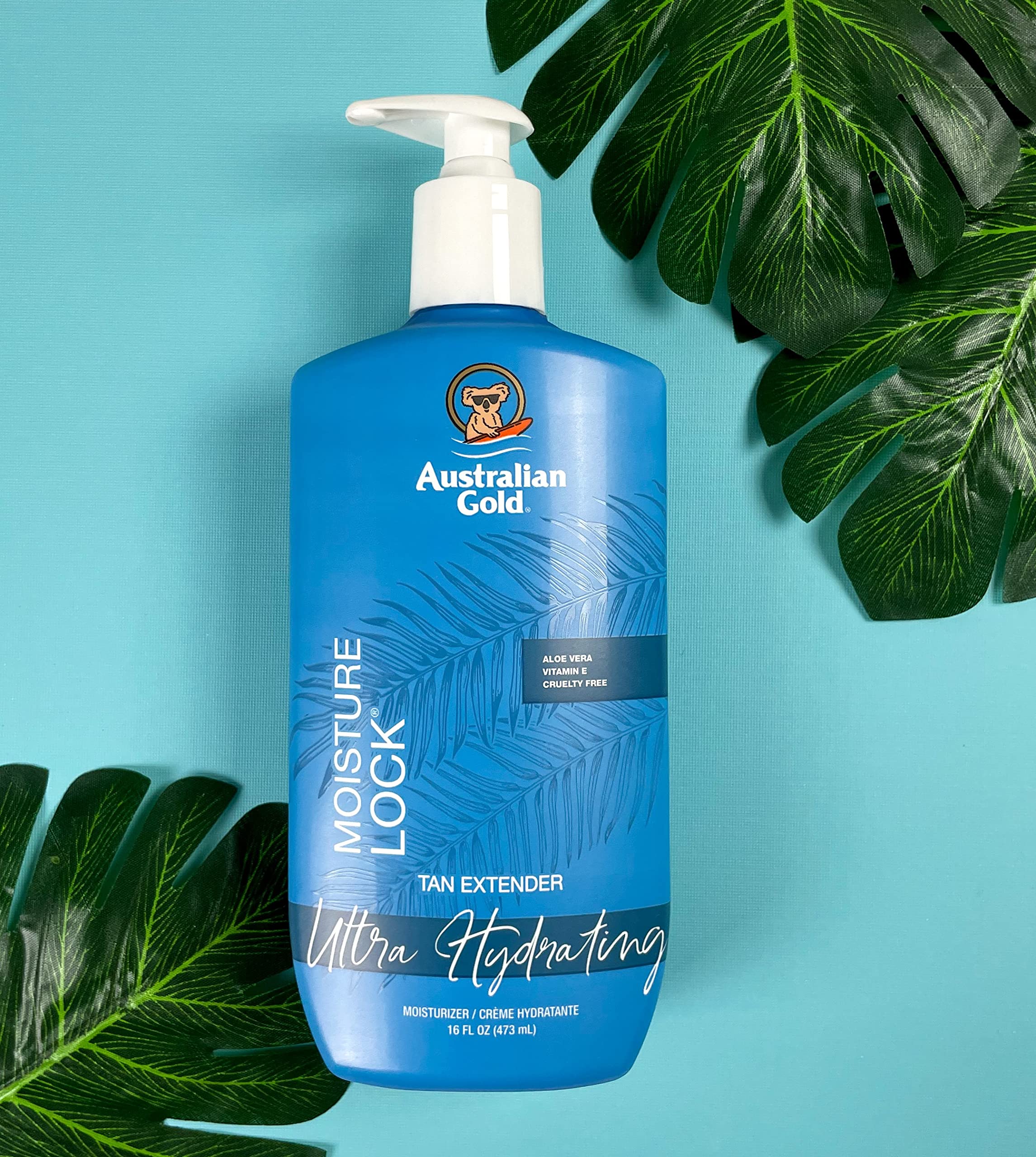 Australian Gold Moisture Lock Tan Extender label detail