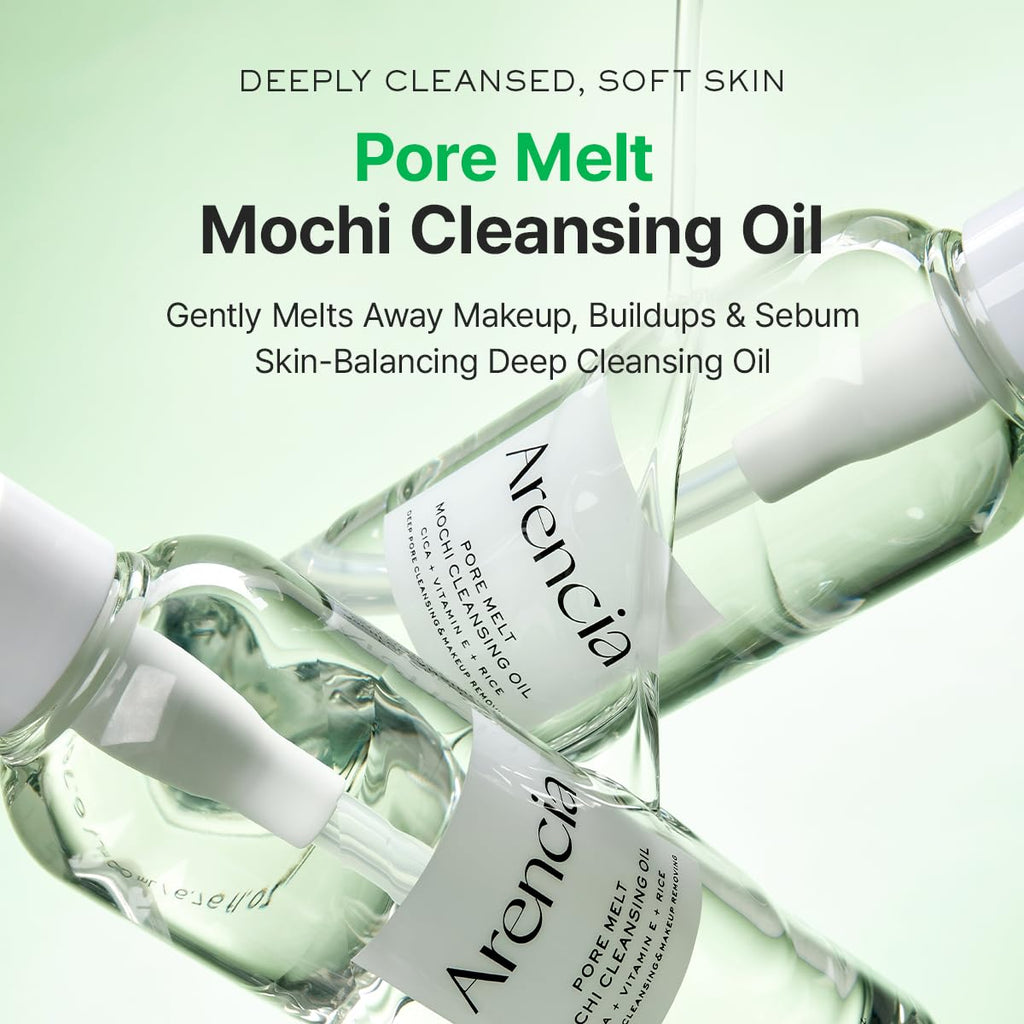 Arencia Pore Melt Mochi Cleansing Oil pump dispenser detail