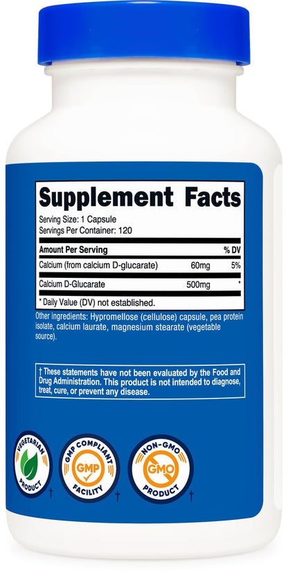 Nutricost Calcium D-Glucarate vegetarian capsules packaging