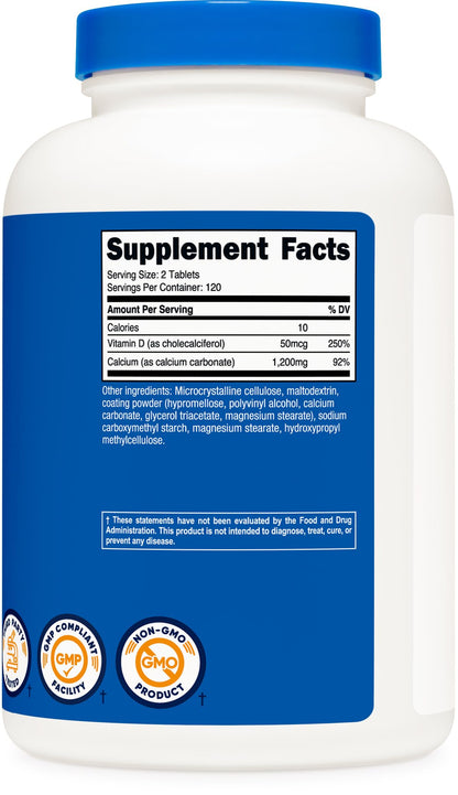 Nutricost Calcium with Vitamin D3 bottle cap and seal