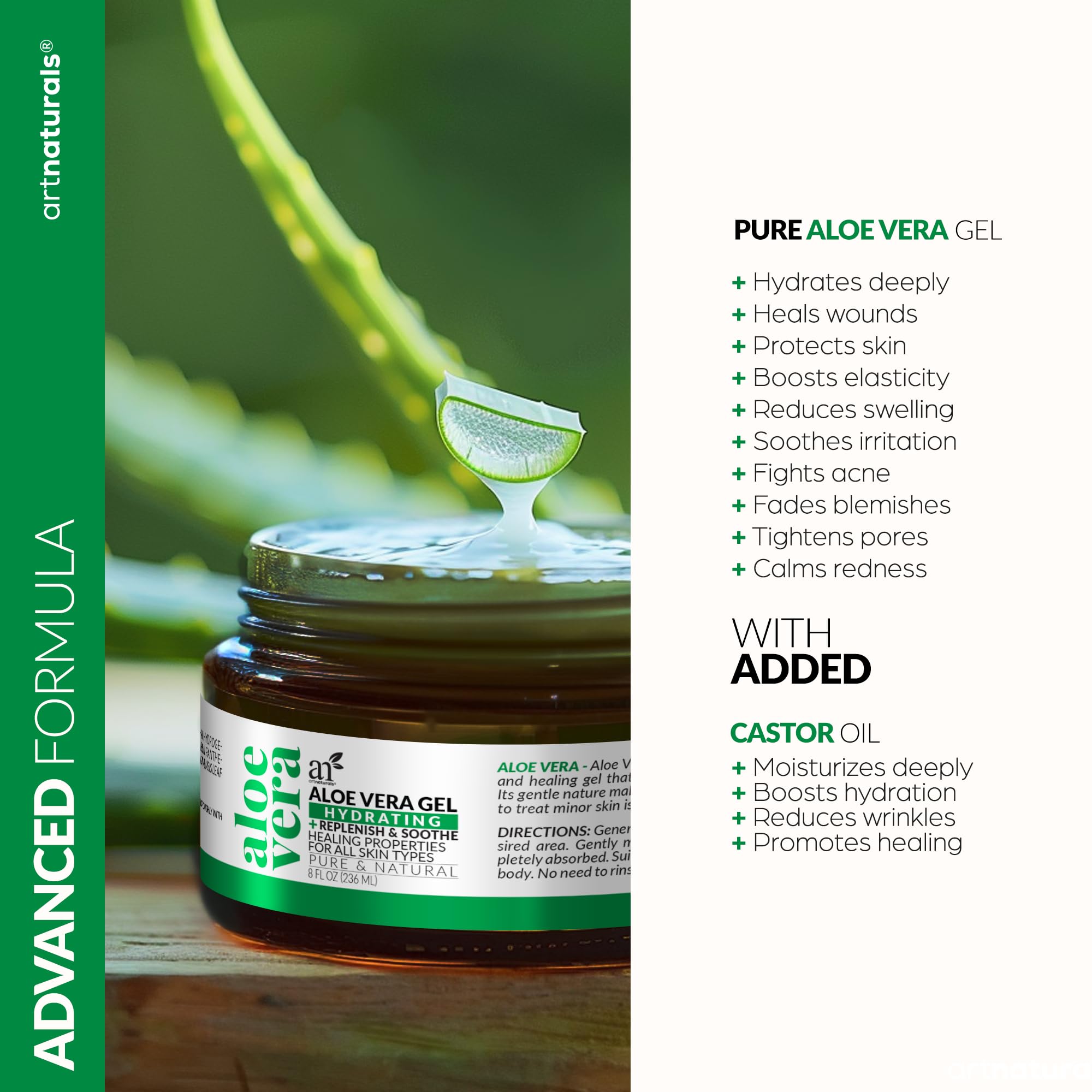 Artnaturals aloe vera gel set texture and application demo