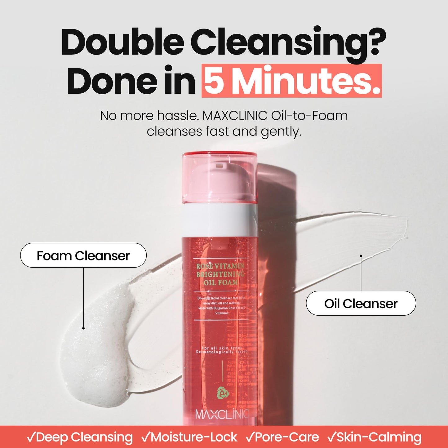 Maxclinic face wash bottle showing 3.88 fluid ounces size