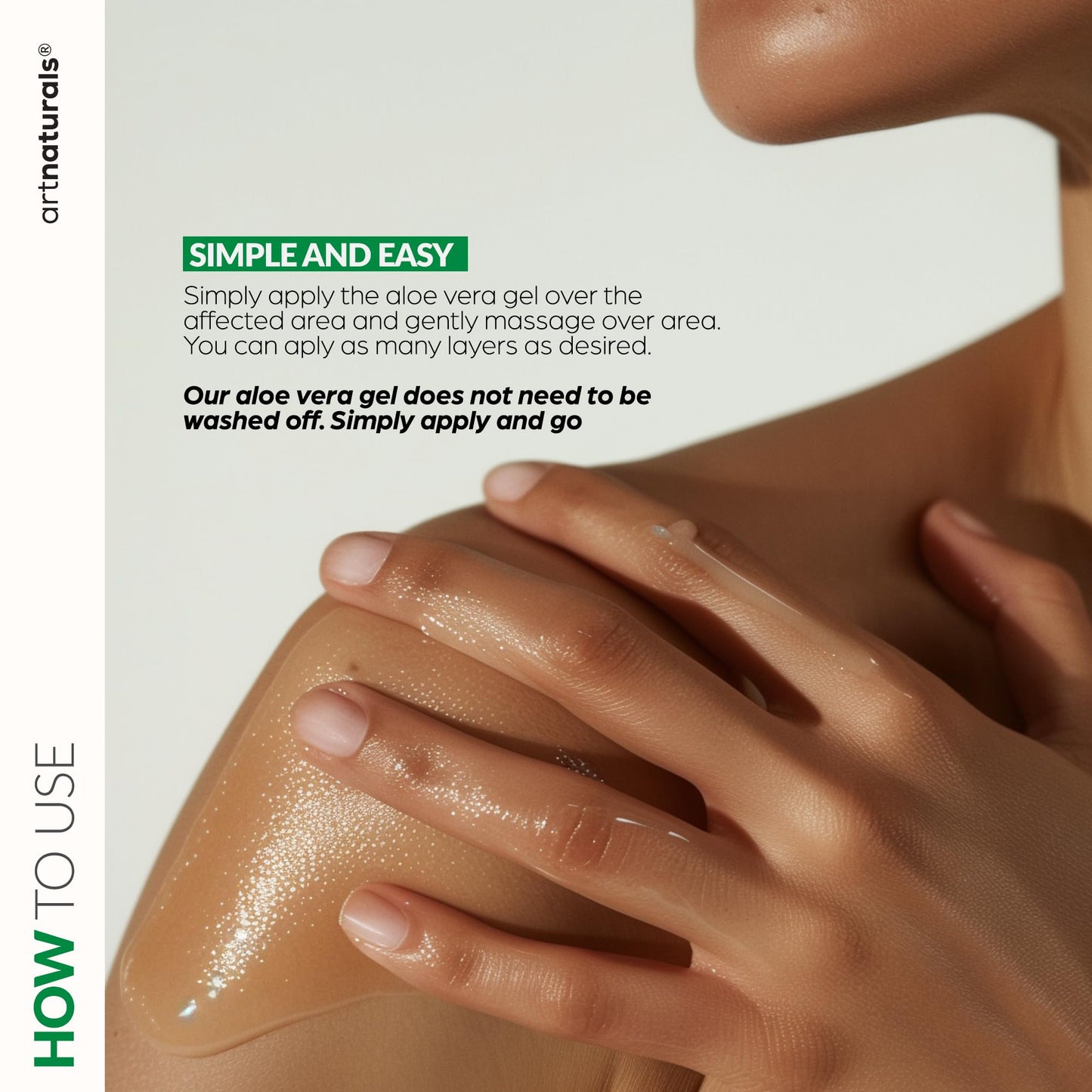 Artnaturals aloe vera gel set packaging back view with ingredients