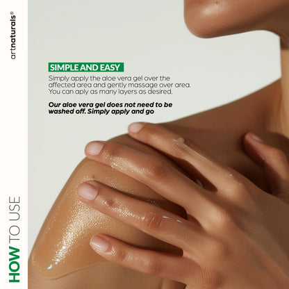 Artnaturals aloe vera gel set packaging back view with ingredients