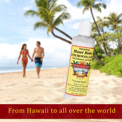 Texture demonstration of Maui Babe After Browning moisturizer