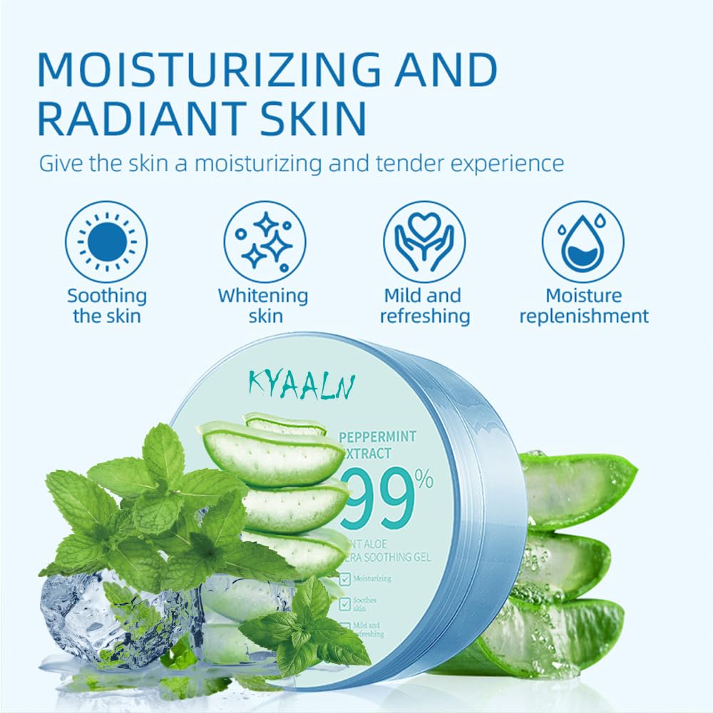 Texture shot of Kyaaln Mint Aloe Vera Soothing Gel