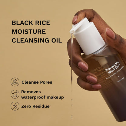 Haruharu Wonder Black Rice Cleansing Oil packaging details