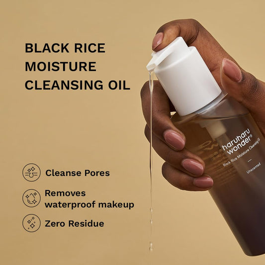Haruharu Wonder Black Rice Cleansing Oil packaging details