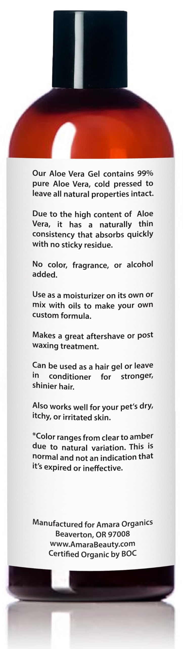 Amara Beauty aloe vera gel texture and consistency