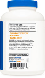 Back view of Nutricost Echinacea supplement bottle showing ingredients
