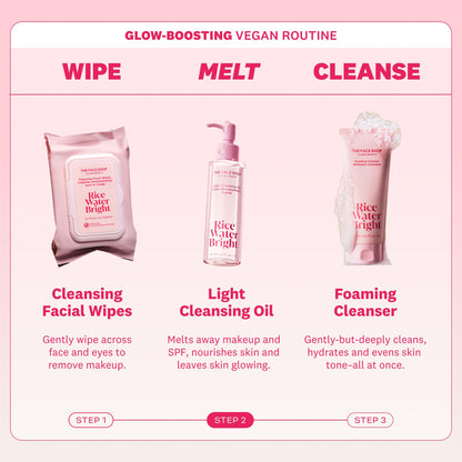 The Face Shop Rice Water Bright Light Cleansing Oil Korean skincare packaging