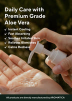 Aromatica organic aloe vera gel bottle back label details