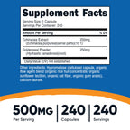 Nutricost Echinacea and Goldenseal herbal supplement bottle side profile