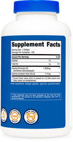 Nutricost evening primrose oil non GMO gluten free dietary supplement packaging.