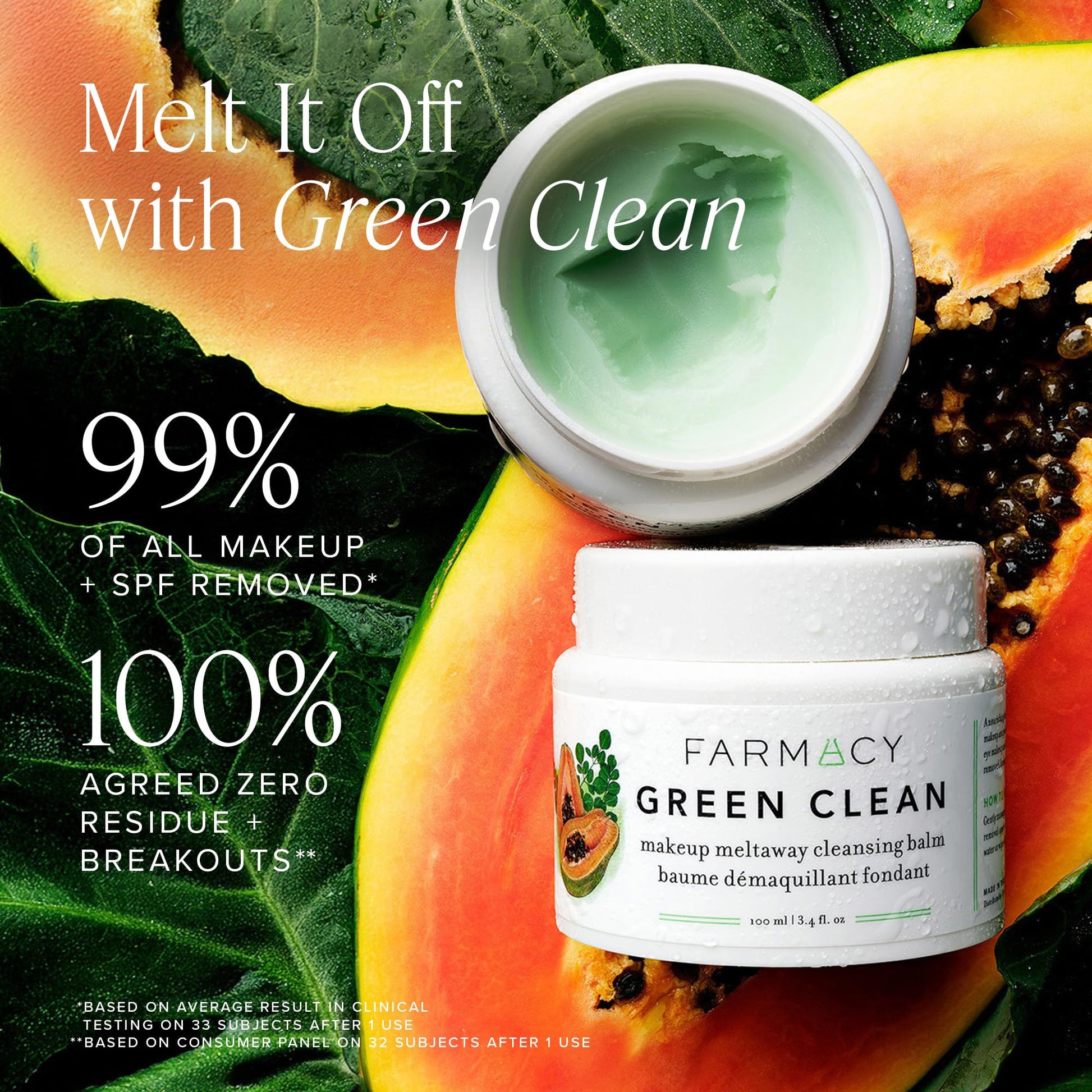 Farmacy Green Clean cleansing balm texture detail