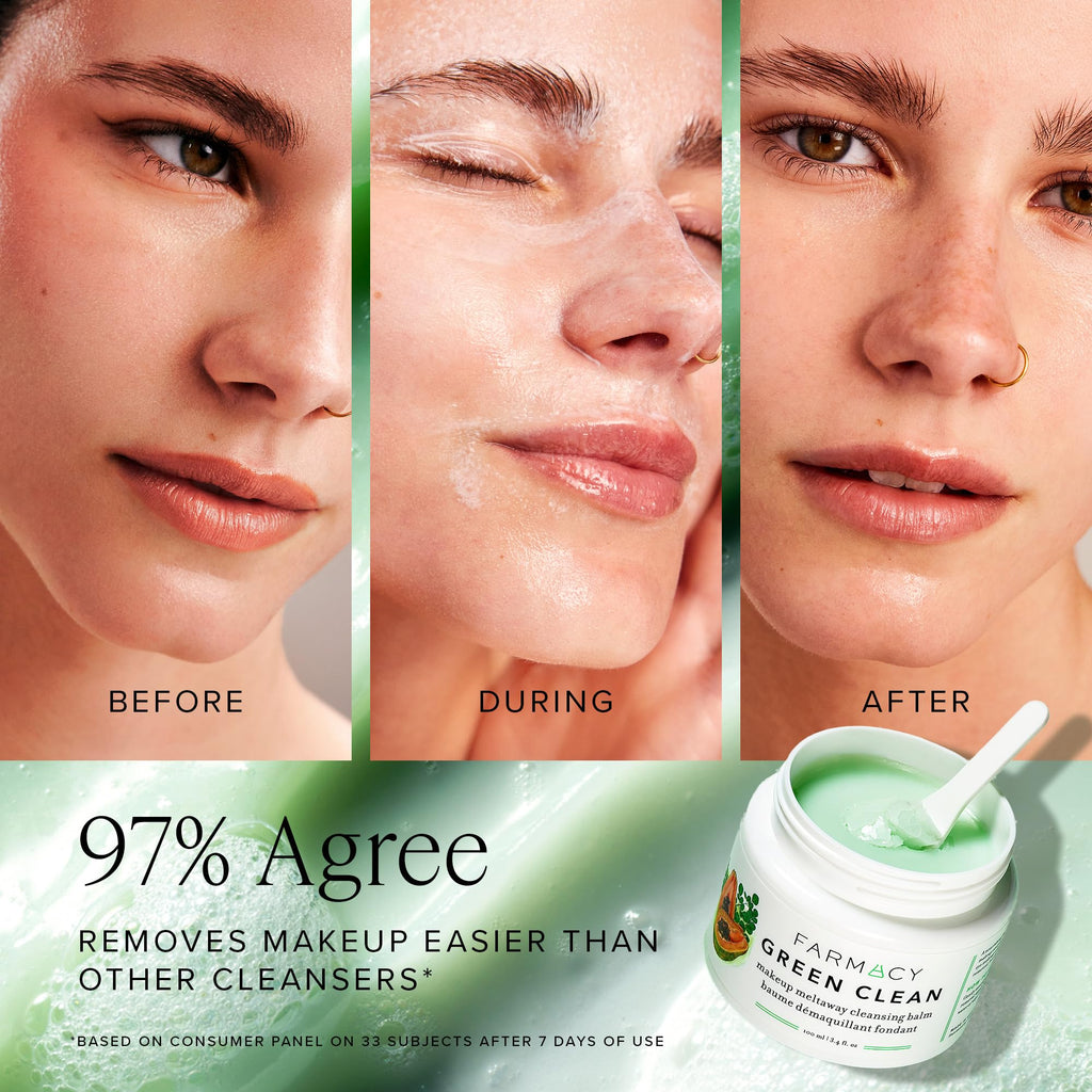 Farmacy Green Clean Cleansing Balm lifestyle application on hand