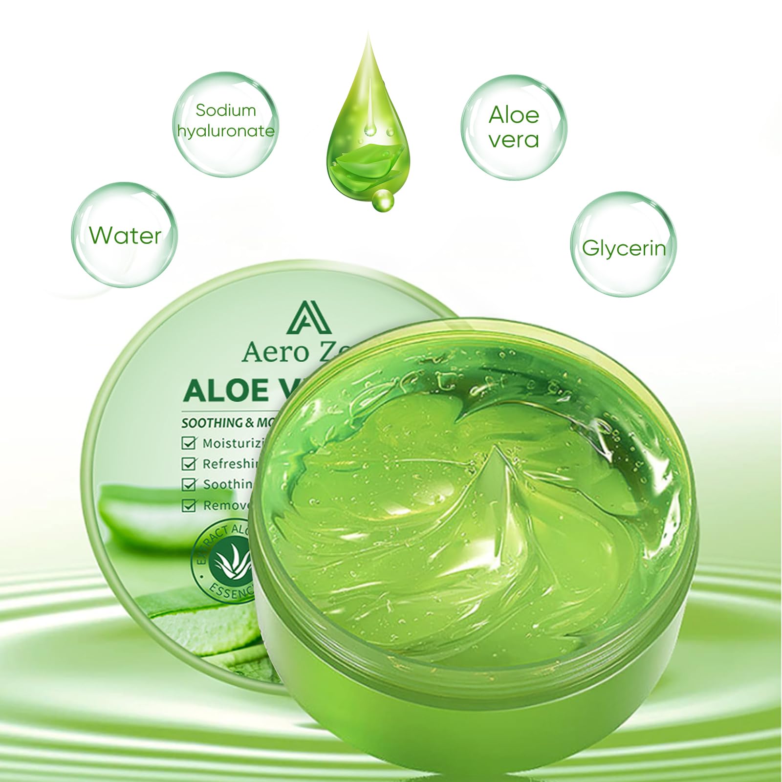 Aero Zen 98 percent pure aloe vera gel texture