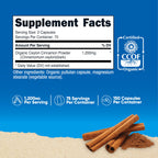 Nutricost Ceylon Cinnamon dietary supplement bottle label details