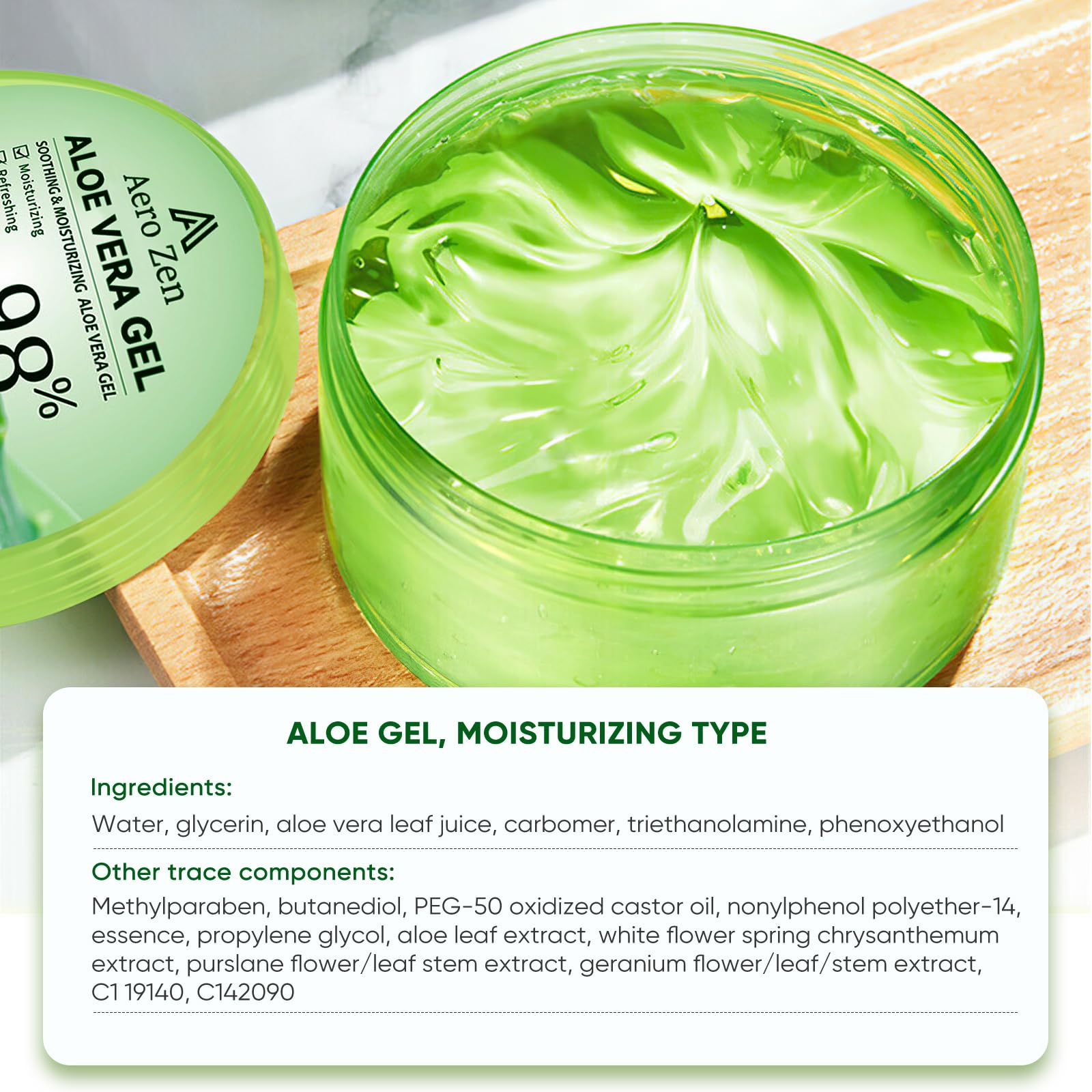 Aero Zen aloe vera gel usage for body hydration