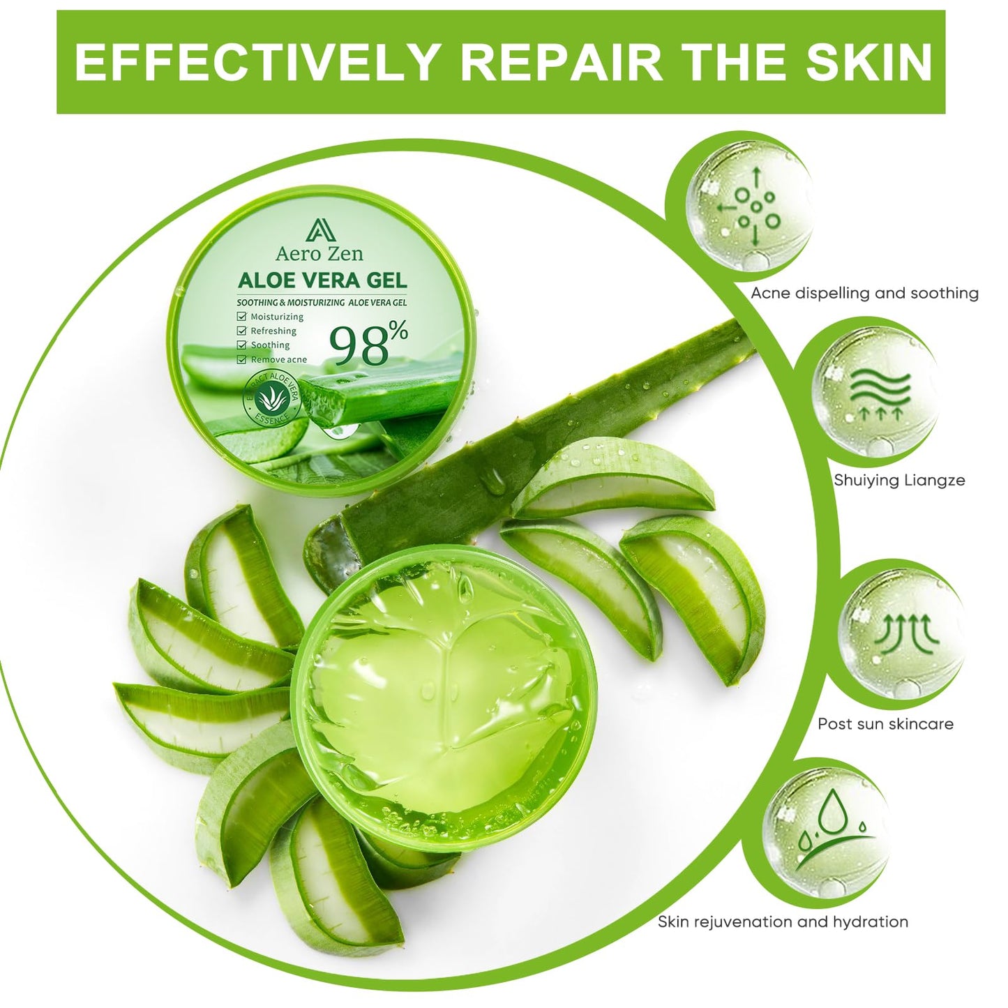 Aero Zen aloe vera gel ingredients and harvest info