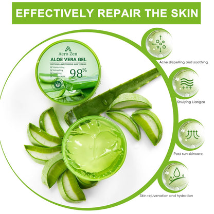 Aero Zen aloe vera gel ingredients and harvest info