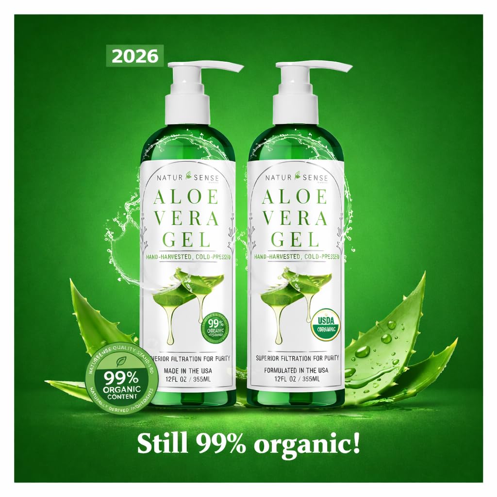 NaturSense organic aloe vera gel label details