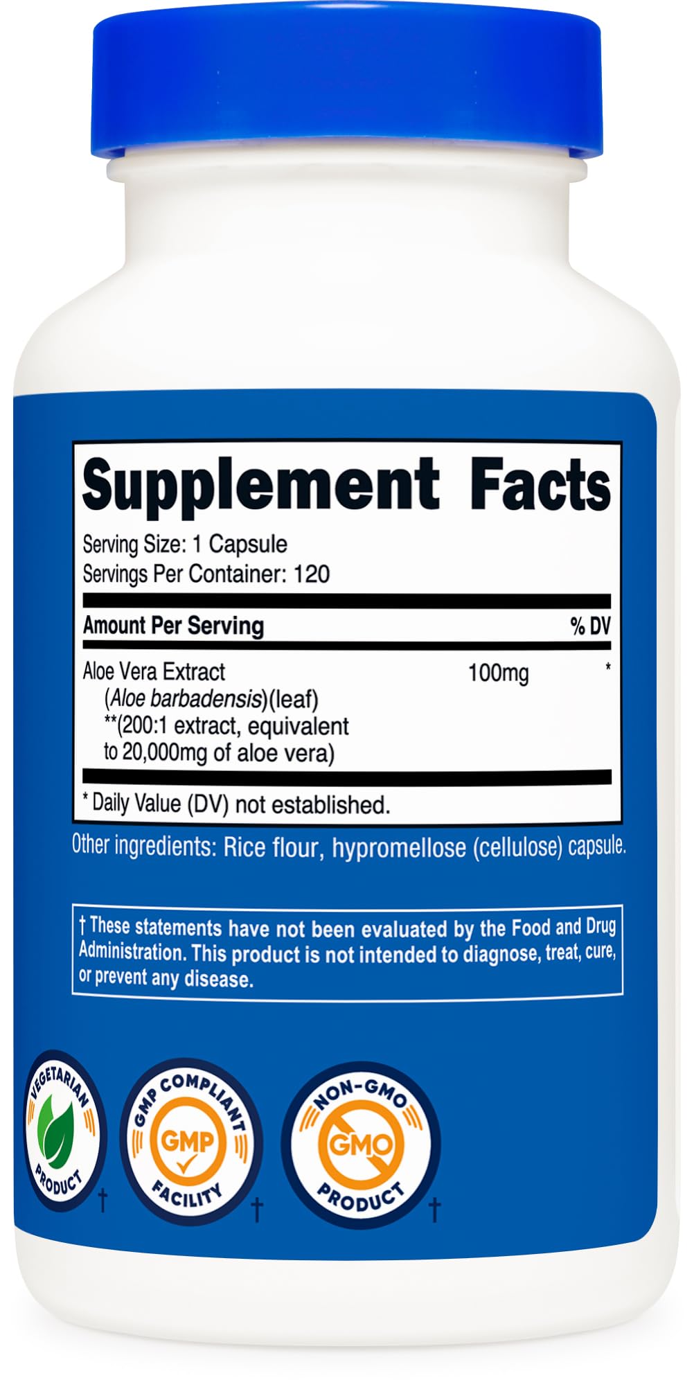 Nutricost Aloe Vera dietary supplement bottle in an Indian home setting