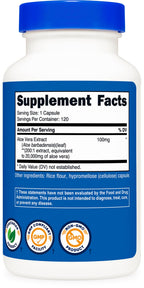 Nutricost Aloe Vera dietary supplement bottle in an Indian home setting