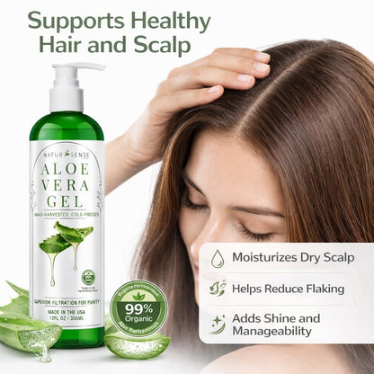 NaturSense aloe vera gel pump bottle for easy application