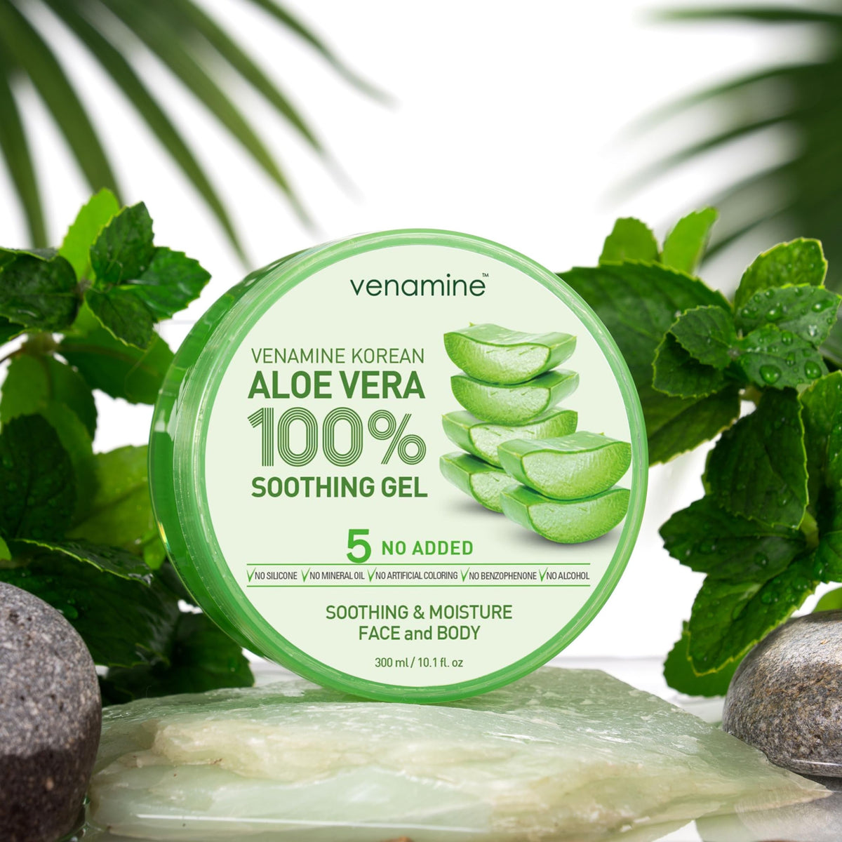 Venamine moisturizing gel lifestyle skincare application