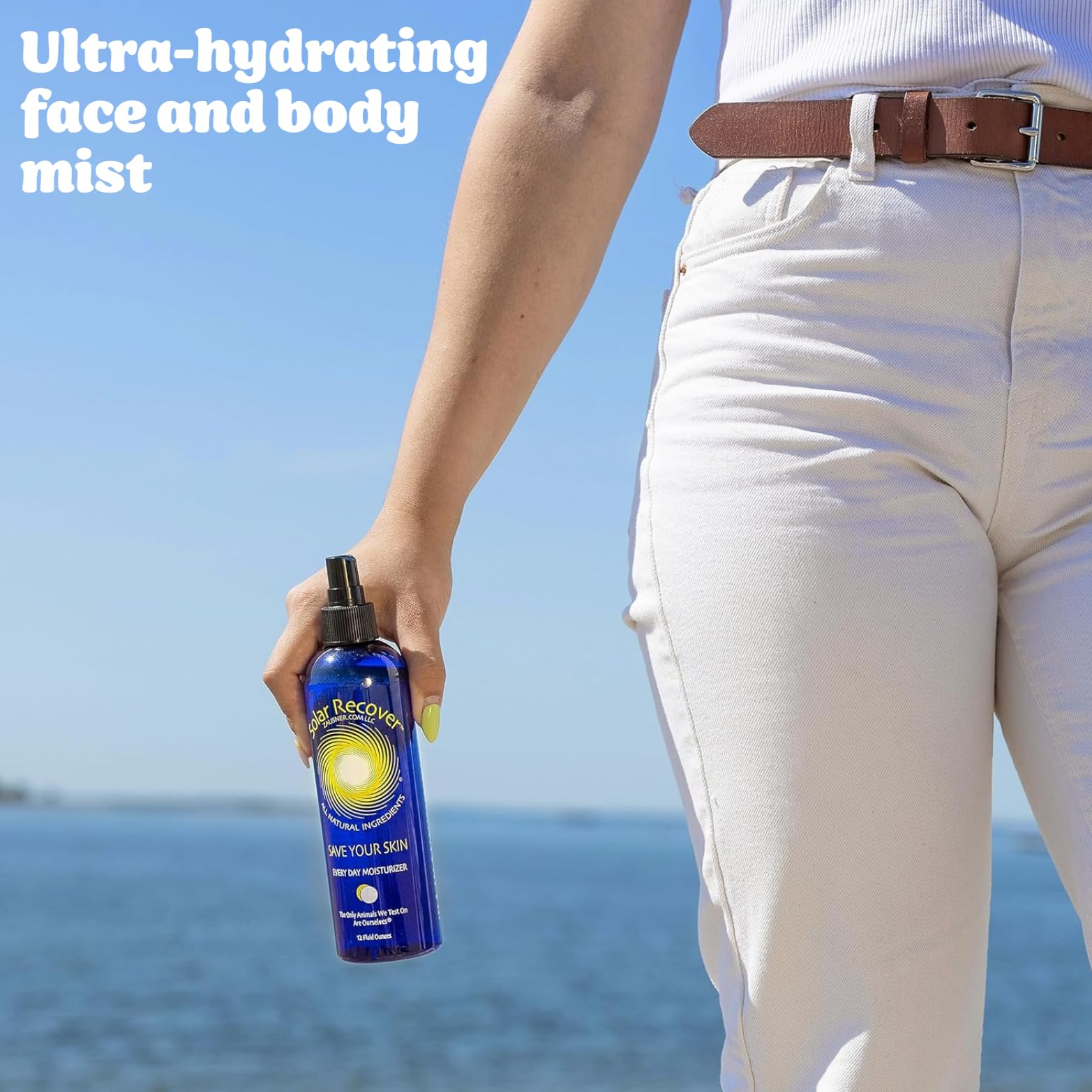 Solar Recover sunburn relief spray lifestyle application