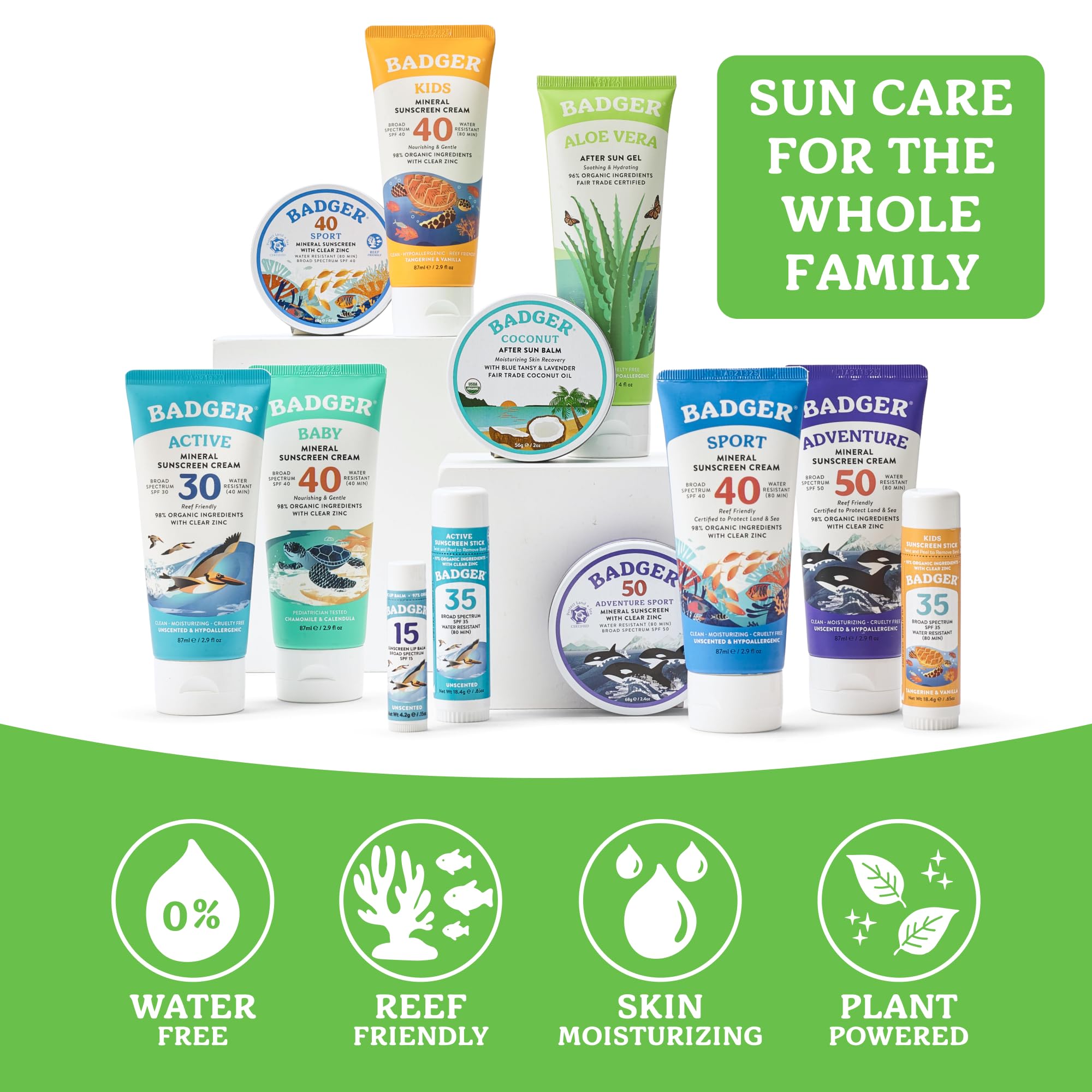 Badger organic aloe vera gel for face and body application