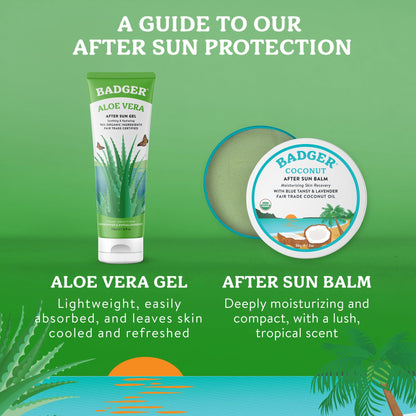 Badger after sun cooling aloe vera gel lifestyle shot