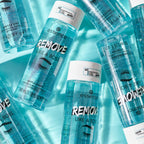 Essence 100 milliliter makeup remover bottle close up details