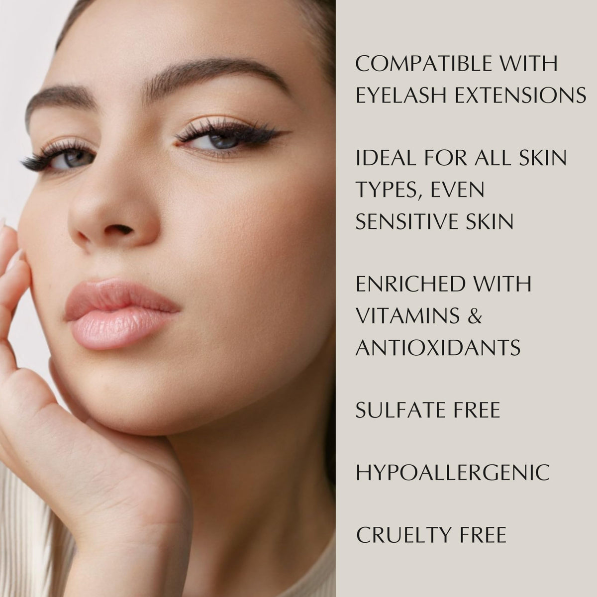 Xtreme Lashes extension safe cleanser studio product display