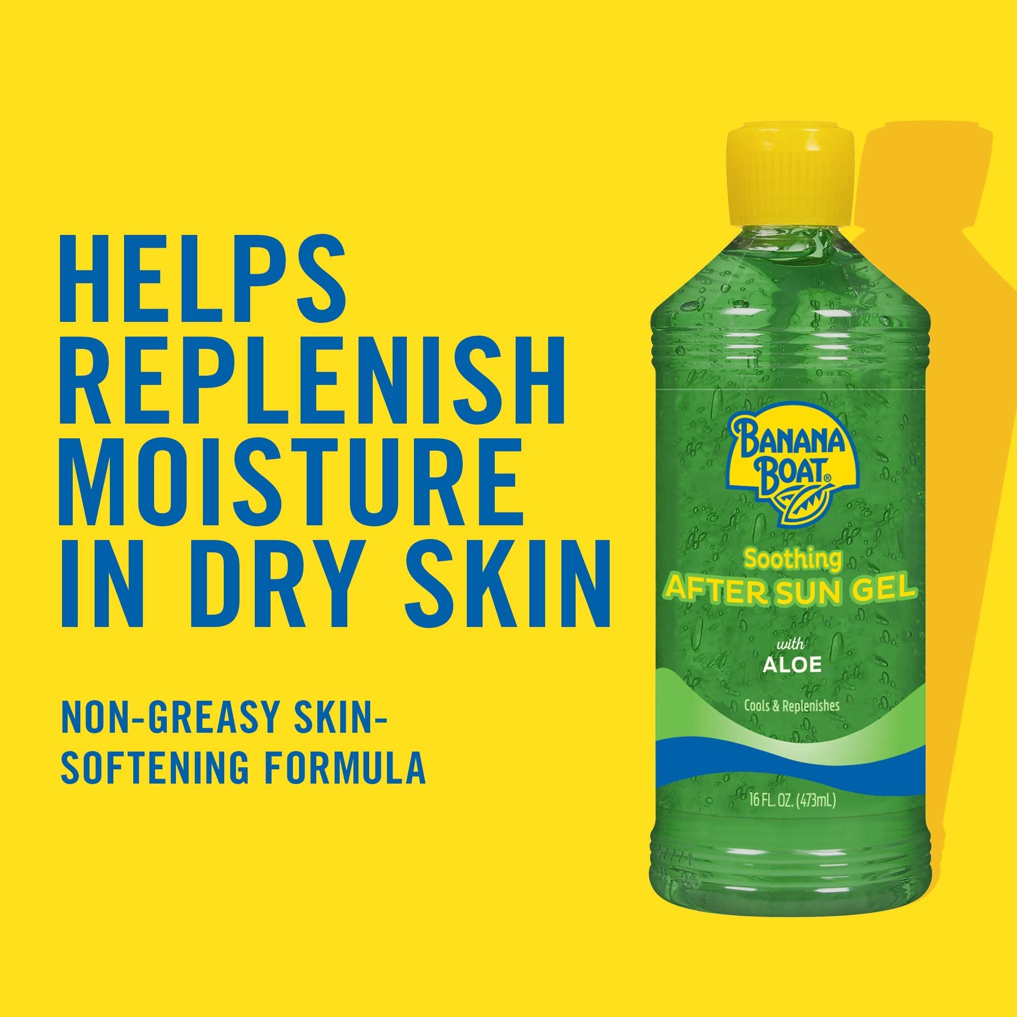 Two bottles of Banana Boat aloe vera after sun gel