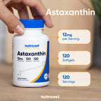Nutricost Astaxanthin packaging and safety seal
