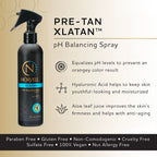 Norvell Xlatan prep spray back label with ingredient list