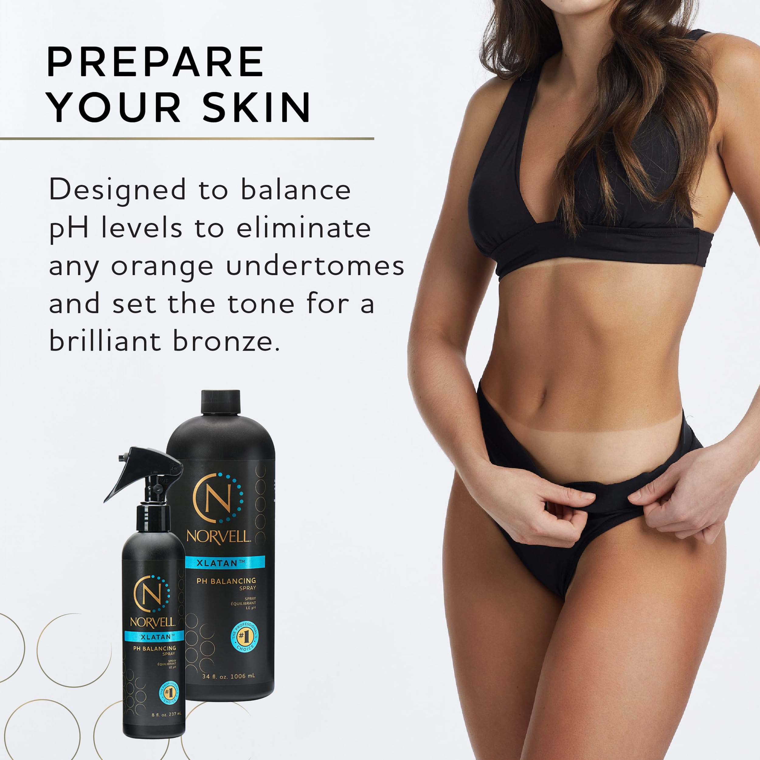 Norvell Xlatan prep spray for sunless tanning application