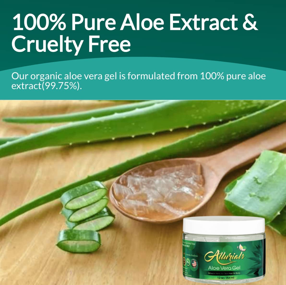 Texture of Allurials 99.75 Percent Pure Aloe Vera Gel