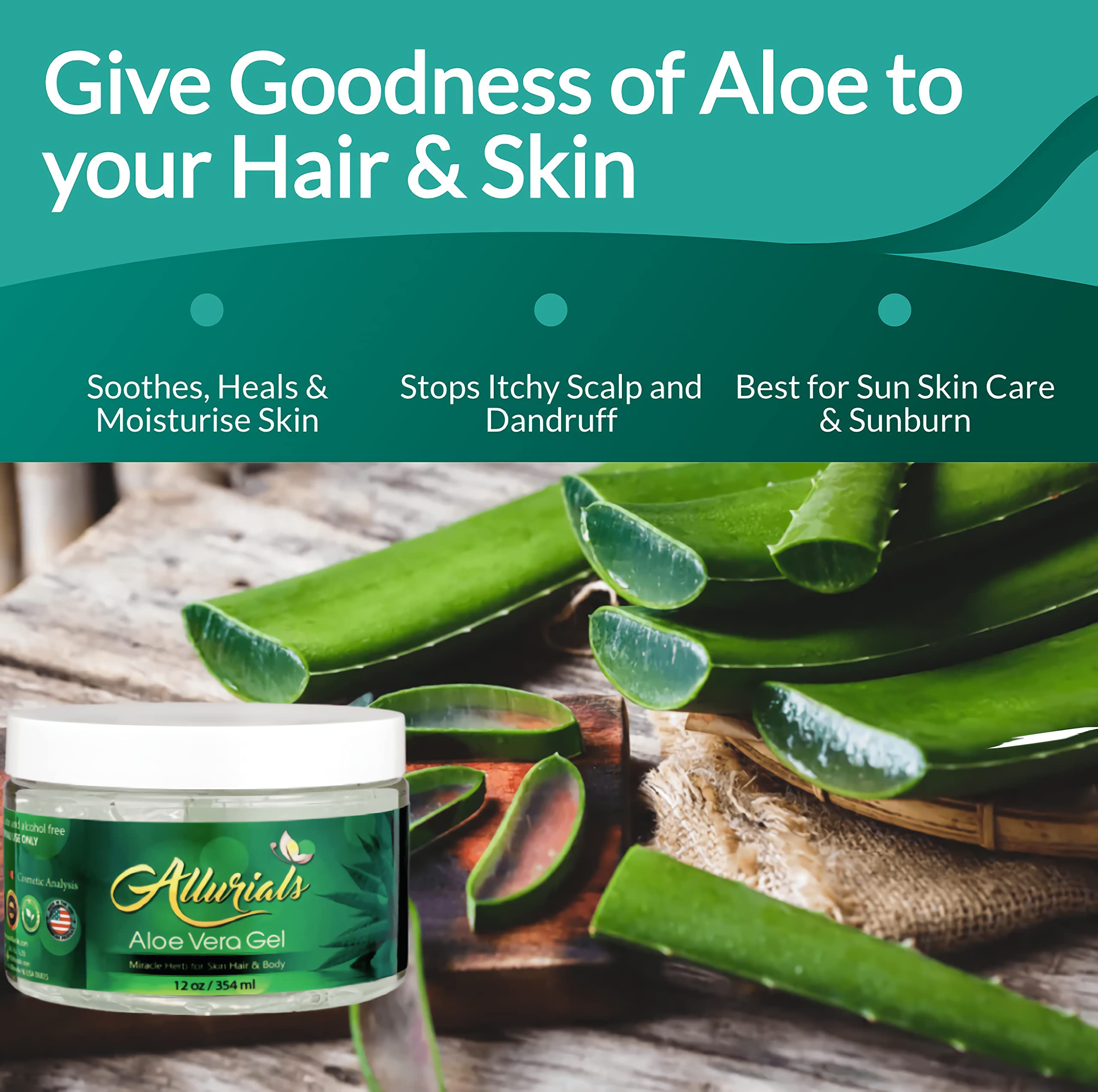 Applying Allurials aloe vera gel for sunburn relief