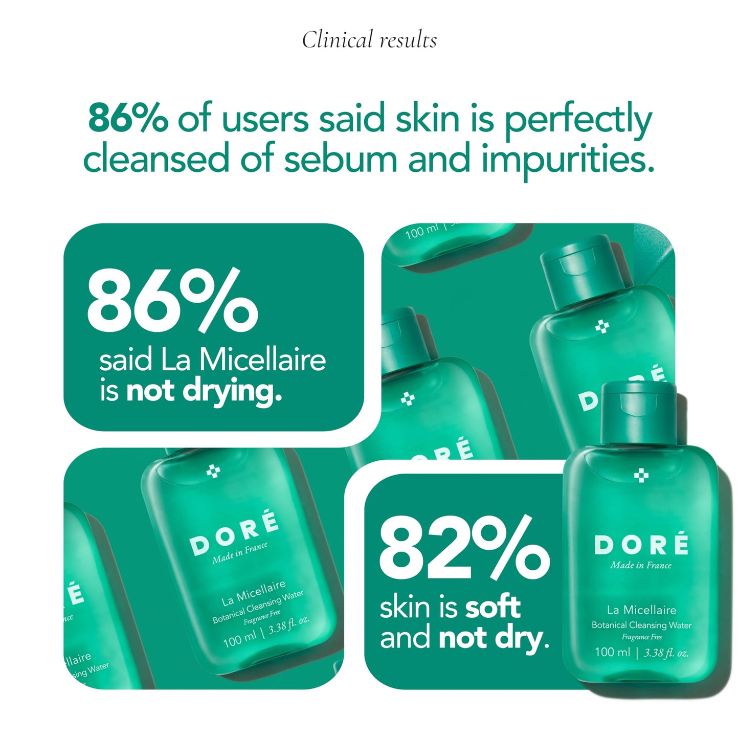 EWG verified vegan micellar water by DorÃ© for sensitive skin care routines