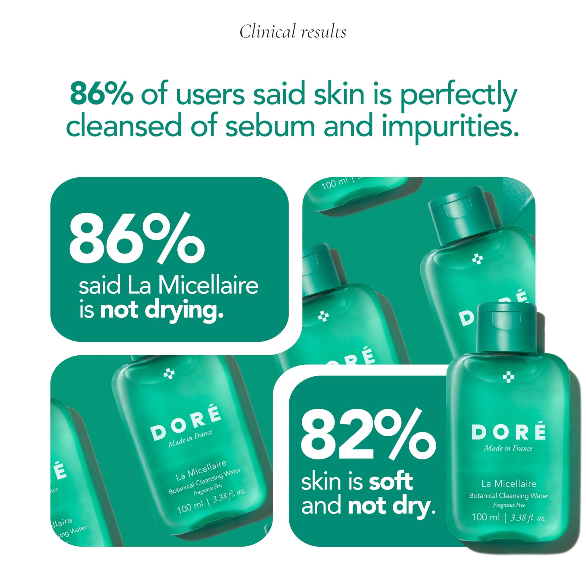 EWG verified vegan micellar water by DorÃ© for sensitive skin care routines