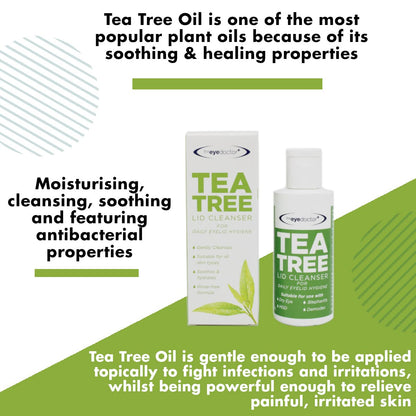 The Eye Doctor 3 in 1 leave in eyelid cleanser packaging for Blepharitis care.