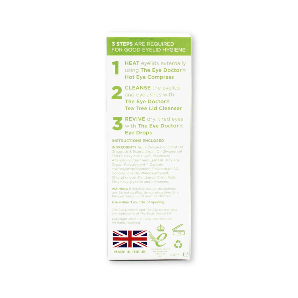 The Eye Doctor Tea Tree Lid Cleanser lifestyle application view