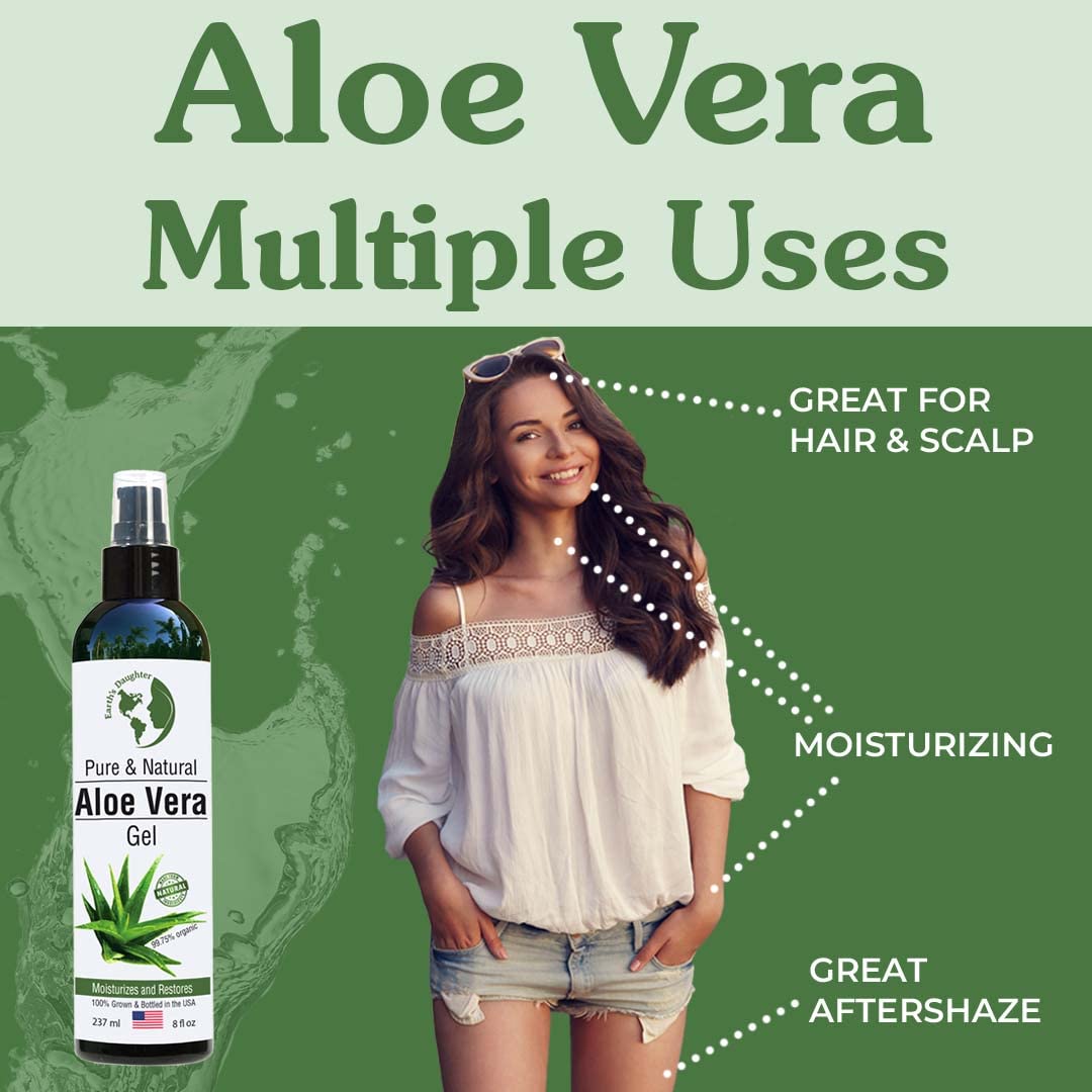 Texture of pure Earth's Daughter aloe vera gel on skin