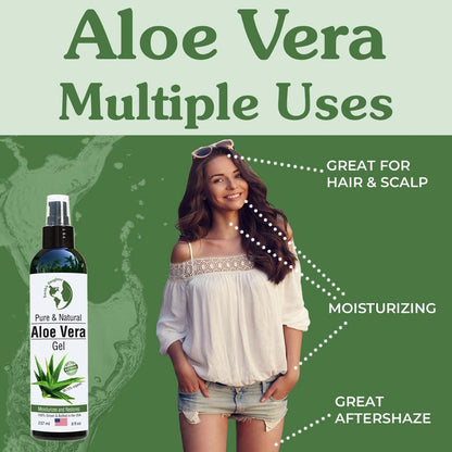 Texture of pure Earth's Daughter aloe vera gel on skin