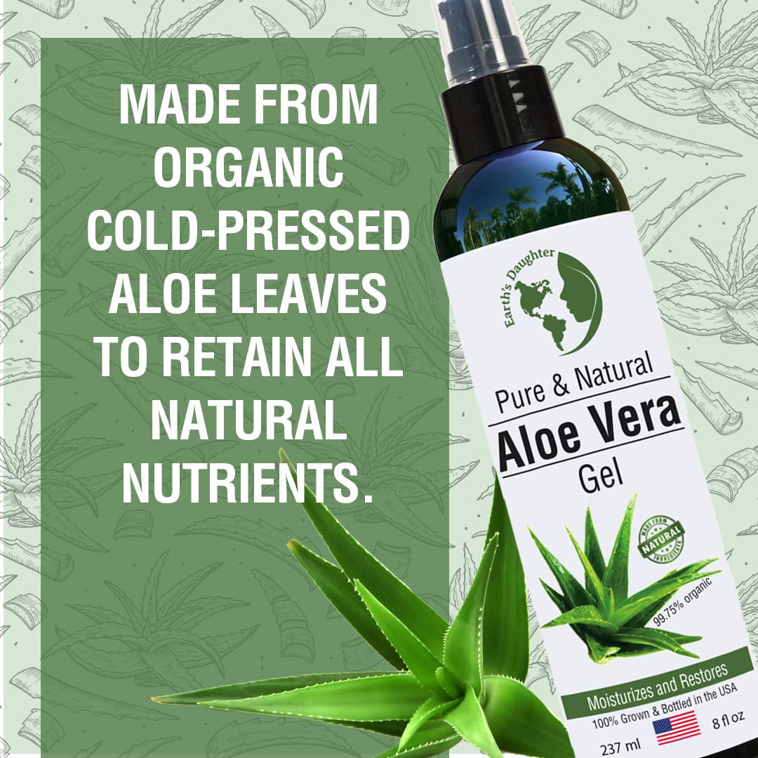 Applying Earth's Daughter aloe vera gel to hair