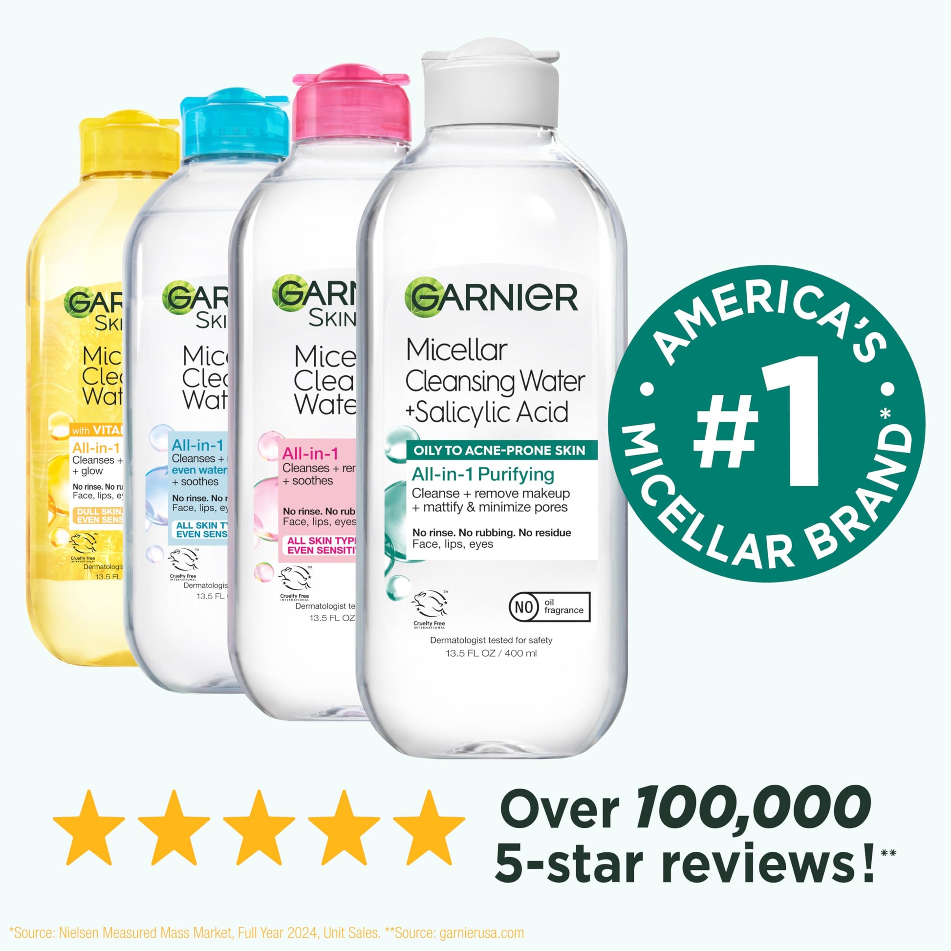 Garnier pore minimizing micellar water with salicylic acid for controlling skin shine and excess sebum